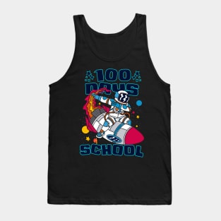 100 days of school featuring an astronaut dabbing on his rocket #1 Tank Top